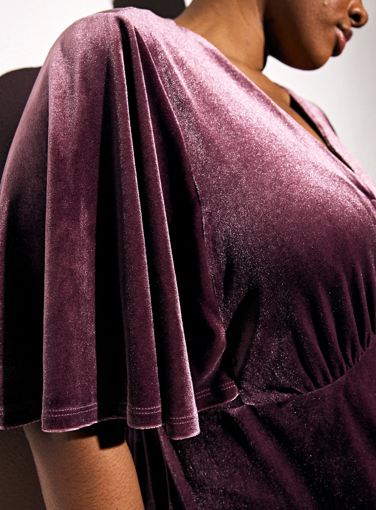 Dark Red Velvet Midaxi Tea Dress 6 - Image 3 thumbnail